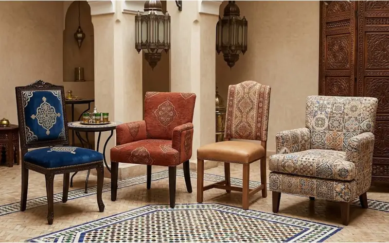 Chaises et fauteuils professionnels pour restaurant et café à Fès Maroc