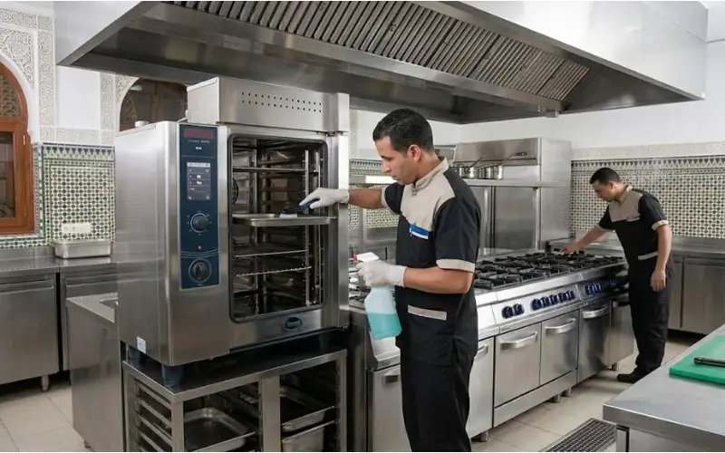 Entretien et nettoyage d'un four professionnel pour restaurant au Maroc