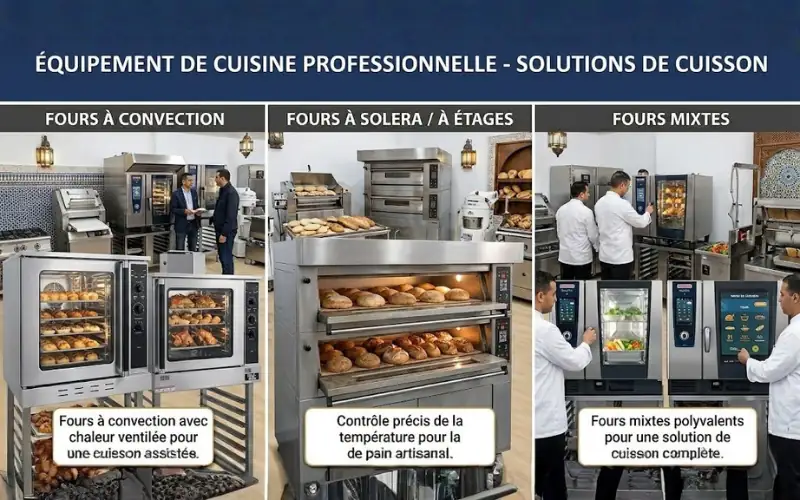 Différents types de fours professionnels pour restaurant et boulangerie au Maroc