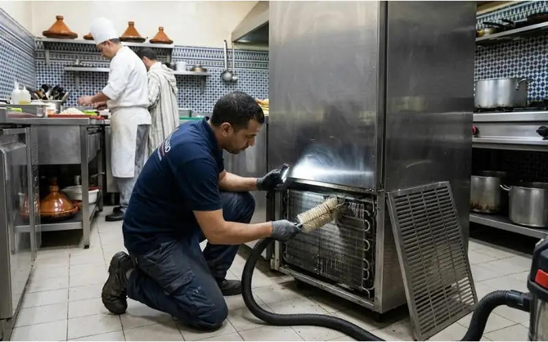 Entretien et nettoyage des équipements frigorifiques professionnels à Fès Maroc
