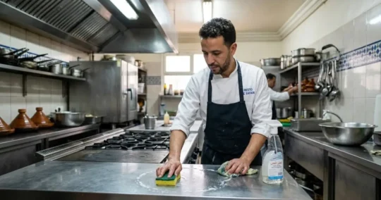 Entretien et nettoyage du matériel de cuisine professionnelle au Maroc