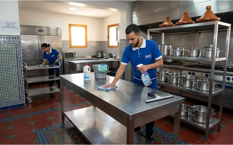 Entretien et nettoyage du mobilier inox pour cuisine professionnelle à Fès Maroc