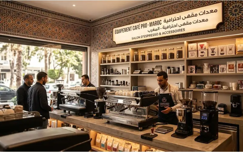 Gamme complète matériel café et cafétéria professionnel CoinDeco Équipement à Fès Maroc