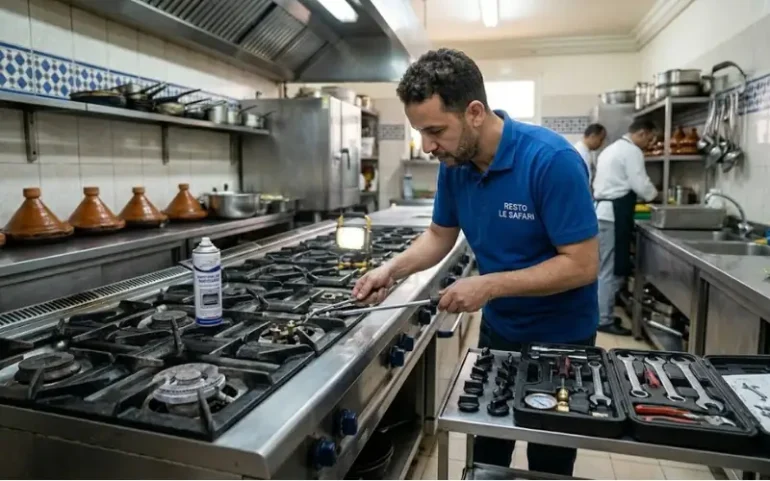 Maintenance préventive annuelle du matériel de cuisine professionnelle à Fès Maroc