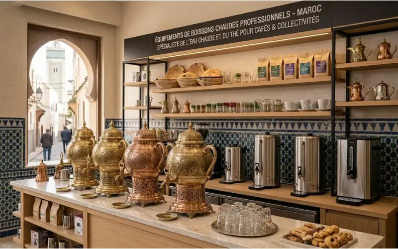 Matériel de préparation des boissons chaudes pour café professionnel à Fès Maroc