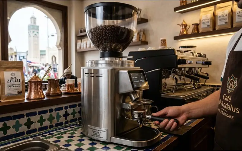 Moulin à café professionnel pour café et restaurant au Maroc